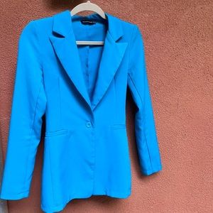 Adorable teal blazer.
